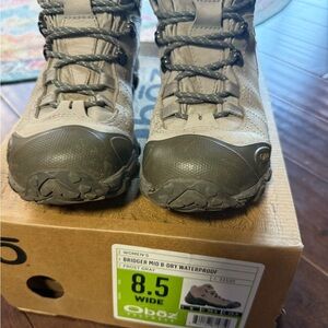 Oboz Women's Bridger Mid B-Dry Waterproof Lace Up Boots - Frost Gray